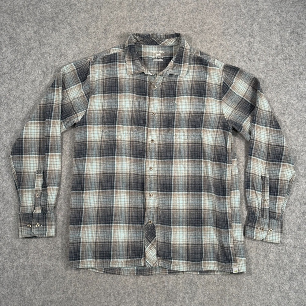 Horny Toad Plaid Flannel Long Sleeve Button Down Shirt Men's Size Medium